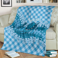 Polu Hawaii Cowboy Palaka Motifs Personalised Blanket Paniolo Festival Puakenikeni Lei LT14 - Polynesian Pride