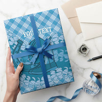 Polu Hawaii Cowboy Palaka Motifs Personalised Wrapping Paper Paniolo Festival Puakenikeni Lei LT14 - Polynesian Pride