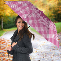 Alaka Hawaii Cowboy Palaka Motifs Personalised Umbrella Paniolo Festival Puakenikeni Lei LT14 - Polynesian Pride