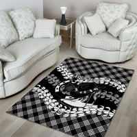 Eleele Hawaii Cowboy Palaka Motifs Personalised Area Rug Paniolo Festival Puakenikeni Lei LT14 - Polynesian Pride