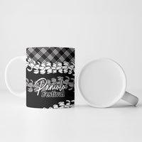 Eleele Hawaii Cowboy Palaka Motifs Personalised Ceramic Mug Paniolo Festival Puakenikeni Lei LT14 - Polynesian Pride