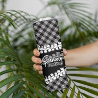 Eleele Hawaii Cowboy Palaka Motifs Personalised Skinny Tumbler Paniolo Festival Puakenikeni Lei LT14 - Polynesian Pride