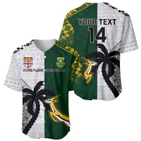 Custom South Africa And Fiji Rugby Baseball Jersey 2023 World Cup Fijian Tapa With Kente Pattern LT14 - Polynesian Pride