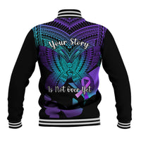 Suicide Awareness Your Story Is Not Over Yet Baseball Jacket Polynesian Butterfly Tattoo LT14 - Polynesian Pride