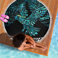New Zealand Sulphur-crested Cockatoo Beach Blanket Aotearoa Maori Mix Paua Shell LT14 - Polynesian Pride