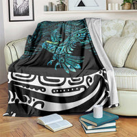 New Zealand Sulphur-crested Cockatoo Blanket Aotearoa Maori Mix Paua Shell LT14 Turquoise - Polynesian Pride