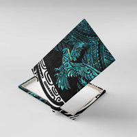 New Zealand Sulphur-crested Cockatoo Canvas Wall Art Aotearoa Maori Mix Paua Shell LT14 With Frame Turquoise - Polynesian Pride