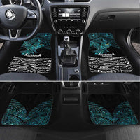 New Zealand Sulphur-crested Cockatoo Car Mats Aotearoa Maori Mix Paua Shell LT14 Set 4pcs Turquoise - Polynesian Pride