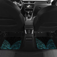 New Zealand Sulphur-crested Cockatoo Car Mats Aotearoa Maori Mix Paua Shell LT14 Set 2pcs - Back Turquoise - Polynesian Pride