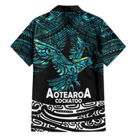 New Zealand Sulphur-crested Cockatoo Hawaiian Shirt Aotearoa Maori Mix Paua Shell LT14 - Polynesian Pride