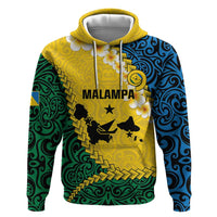 Malampa Province Hoodie Vanuatu Map - Plumeria Flag Color LT14 Pullover Hoodie Yellow - Polynesian Pride