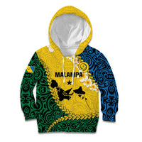 Malampa Province Kid Hoodie Vanuatu Map - Plumeria Flag Color