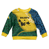 Malampa Province Kid Ugly Christmas Sweater Vanuatu Map - Plumeria Flag Color