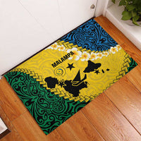 Malampa Province Rubber Doormat Vanuatu Map - Plumeria Flag Color LT14 - Polynesian Pride