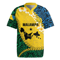 Malampa Province Rugby Jersey Vanuatu Map - Plumeria Flag Color LT14 Yellow - Polynesian Pride