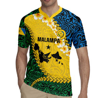 Malampa Province Rugby Jersey Vanuatu Map - Plumeria Flag Color LT14 - Polynesian Pride