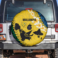 Malampa Province Spare Tire Cover Vanuatu Map - Plumeria Flag Color LT14 Yellow - Polynesian Pride