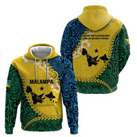 Malampa Province Zip Hoodie Vanuatu Map - Plumeria Flag Color