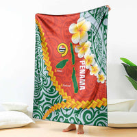 Penama Province Blanket Vanuatu Map - Plumeria Flag Color LT14 - Polynesian Pride