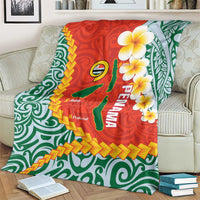 Penama Province Blanket Vanuatu Map - Plumeria Flag Color LT14 - Polynesian Pride