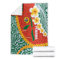 Penama Province Blanket Vanuatu Map - Plumeria Flag Color LT14 - Polynesian Pride