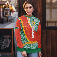 Penama Province Ugly Christmas Sweater Vanuatu Map - Plumeria Flag Color LT14 - Polynesian Pride