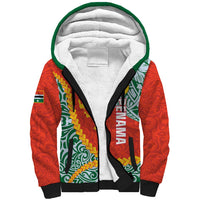 Penama Province Sherpa Hoodie Vanuatu Map - Plumeria Flag Color LT14 Unisex Red - Polynesian Pride