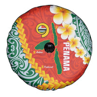 Penama Province Spare Tire Cover Vanuatu Map - Plumeria Flag Color LT14 - Polynesian Pride