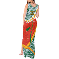 Penama Province Tank Maxi Dress Vanuatu Map - Plumeria Flag Color LT14 - Polynesian Pride