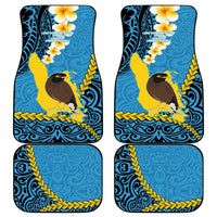 Sanma Province Car Mats Vanuatu Pattern Myna Bird - Plumeria Flag Color LT14 - Polynesian Pride