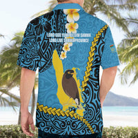Sanma Province Hawaiian Shirt Vanuatu Pattern Myna Bird - Plumeria Flag Color LT14 - Polynesian Pride