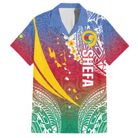 Shefa Province Hawaiian Shirt Vanuatu Pattern Map - Plumeria Flag Color LT14 Red - Polynesian Pride