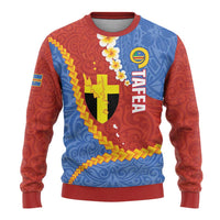 Tafea Province Ugly Christmas Sweater Vanuatu Pattern Map - Plumeria Flag Color LT14 - Polynesian Pride