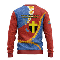 Tafea Province Ugly Christmas Sweater Vanuatu Pattern Map - Plumeria Flag Color LT14 - Polynesian Pride