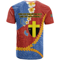 Tafea Province T Shirt Vanuatu Pattern Map - Plumeria Flag Color LT14 - Polynesian Pride