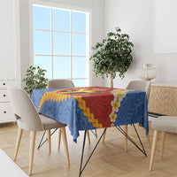 Tafea Province Tablecloth Vanuatu Pattern Map - Plumeria Flag Color LT14 - Polynesian Pride