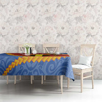 Tafea Province Tablecloth Vanuatu Pattern Map - Plumeria Flag Color LT14 - Polynesian Pride