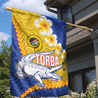 Torba Province Garden Flag Vanuatu Pattern Crocodile - Plumeria Flag Color LT14 - Polynesian Pride