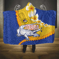 Torba Province Hooded Blanket Vanuatu Pattern Crocodile - Plumeria Flag Color LT14 - Polynesian Pride
