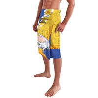 Torba Province Lavalava Vanuatu Pattern Crocodile - Plumeria Flag Color LT14 - Polynesian Pride