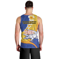 Torba Province Men Tank Top Vanuatu Pattern Crocodile - Plumeria Flag Color LT14 - Polynesian Pride