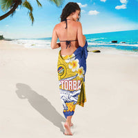 Torba Province Sarong Vanuatu Pattern Crocodile - Plumeria Flag Color