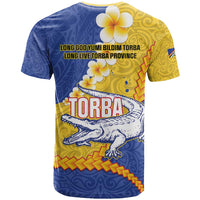 Torba Province T Shirt Vanuatu Pattern Crocodile - Plumeria Flag Color LT14 - Polynesian Pride