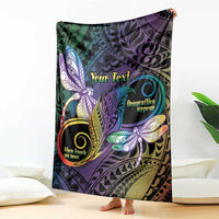 Personalized Polynesian Memorial Blanket Dragonflies Appear When Angels Are Near LT14 - Polynesian Pride