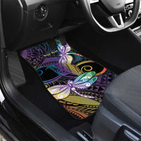 Personalized Polynesian Memorial Car Mats Dragonflies Appear When Angels Are Near LT14 - Polynesian Pride