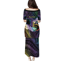 Personalized Polynesian Memorial Puletasi Dragonflies Appear When Angels Are Near