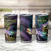 Personalized Polynesian Memorial Tumbler Cup Dragonflies Appear When Angels Are Near