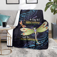 As Long As I Breathe You'll Be Remembered Blanket Dragonflies Memorial - Polynesian Pattern LT14 - Polynesian Pride