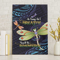 As Long As I Breathe You'll Be Remembered Canvas Wall Art Dragonflies Memorial - Polynesian Pattern LT14 Without Frame Black - Polynesian Pride