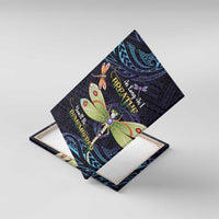 As Long As I Breathe You'll Be Remembered Canvas Wall Art Dragonflies Memorial - Polynesian Pattern LT14 With Frame Black - Polynesian Pride